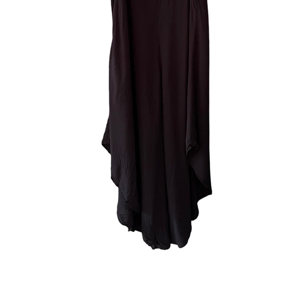 NEW Vince Camuto V-neck Sleeveless Tie-Shoulder Angled Hem Jumpsuit Black Sze S - Picture 8 of 14